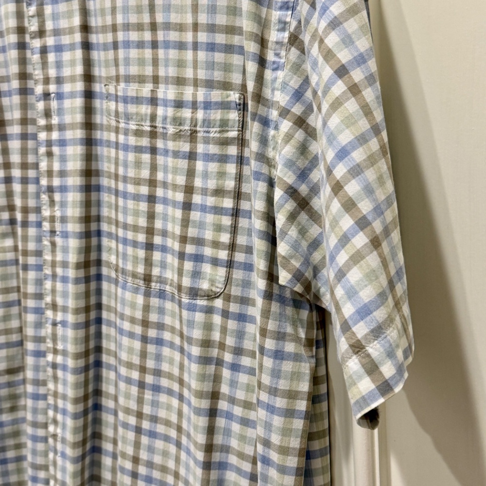 Izod Mens Cotton Short Sleeve Button Up Shirt Size Large - Picture 5 of 6